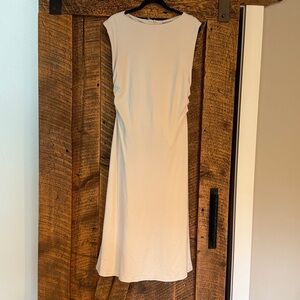 DARLING H&M CREAM RUCHED MIDI DRESS